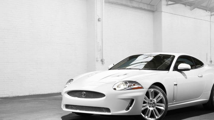 2010 Jaguar XKR Front Side Pose In White